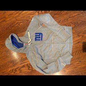 mitchell & ness ny giants zip up sweatshirt
